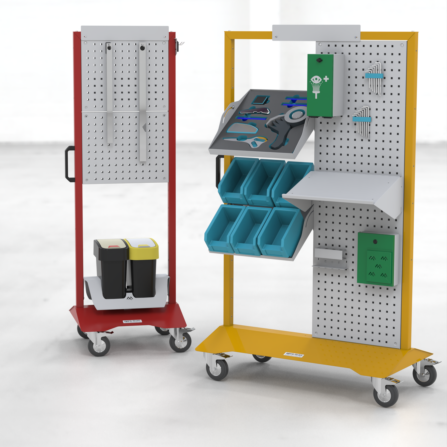 Sie können ihre apra-lean Prozessinsel komplett individuell zusammenstellen, ganz nach Ihren Anforderungen. Rufen Sie uns an (📞 06592 / 204-177) oder schreiben Sie uns eine E-Mail (✉️ vertrieb@apra-lean.de)