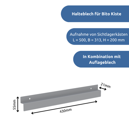 Halteblech für Bito Kiste