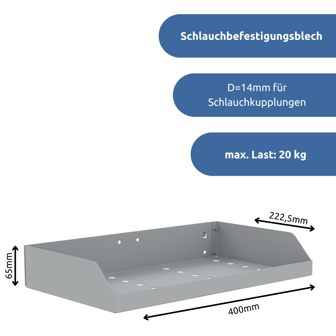 Schlauchbefestigungsblech 14mm